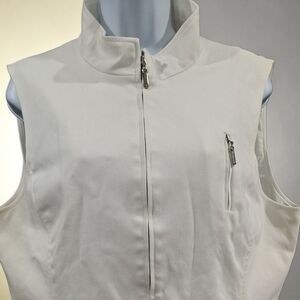 Talbots White Sleeveless Sweater Vest